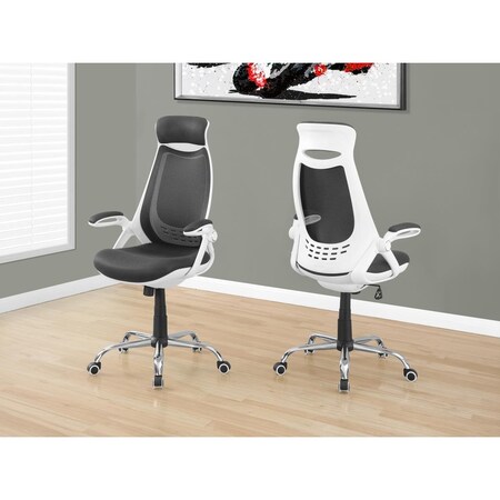 Daphnes Dinnette High Back Executive Office Chair - White - Grey - Mesh DA3067069